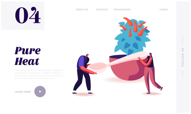 辣的食物网站登陆页面的男人和女人图片下载