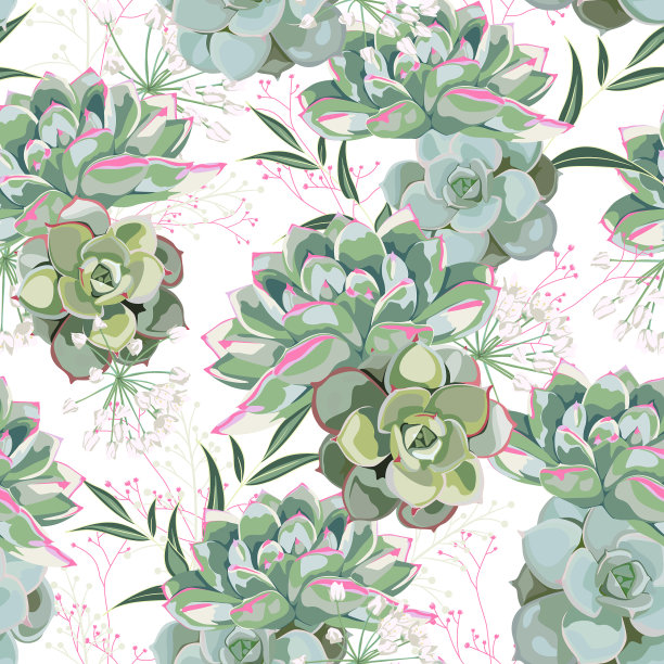 花卉图案精致的花墙纸图片下载