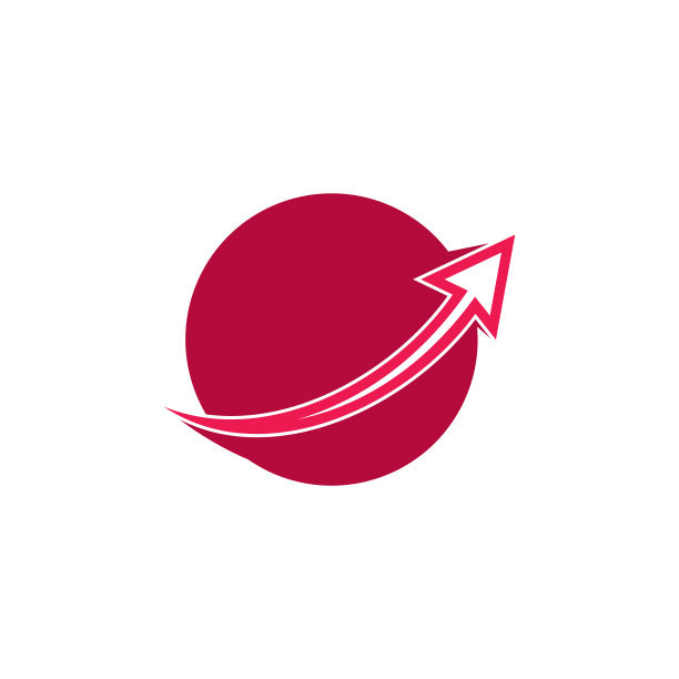 简约几何箭头向上全球营销Logo图片下载