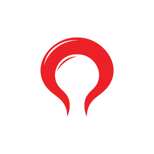 运动红色火焰曲线抽象标志图片下载