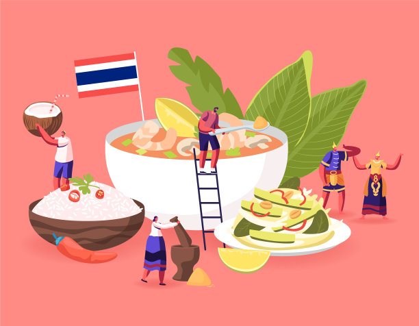 传统泰国菜的概念让人着迷图片下载