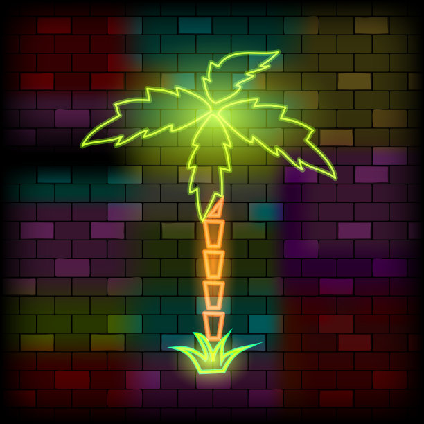 VIP霓虹图标夜景亮招牌发光图片下载