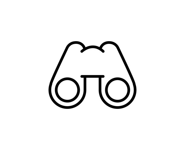 双筒望远镜线性图标图片下载