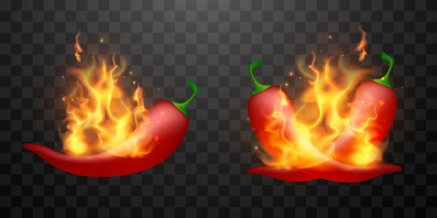 把辣椒放到火上图片下载