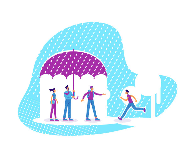 导师和学员平面概念矢量插图图片下载