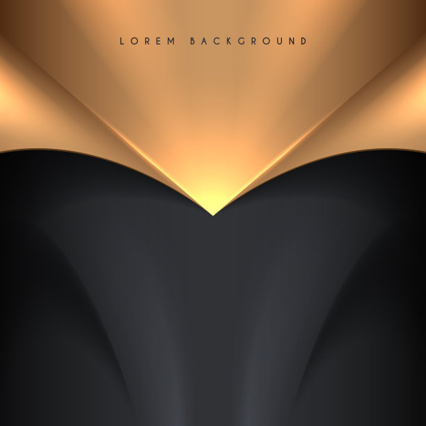 抽象的黑色和金色的豪华背景素材图片