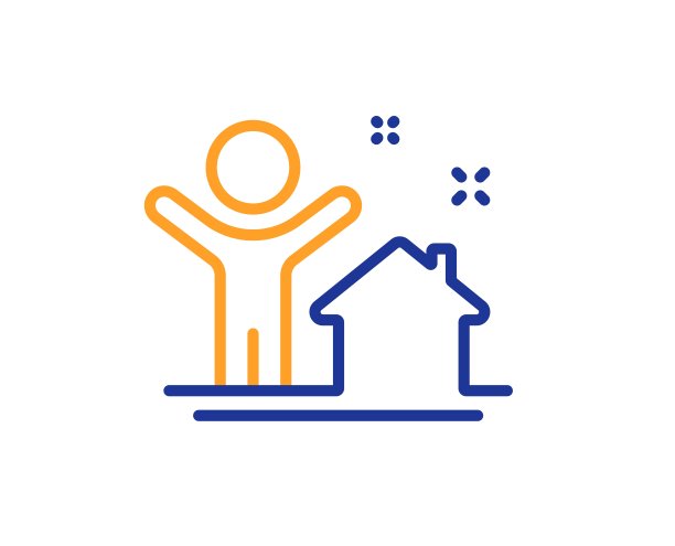 新的房子线图标。房屋建筑的迹象。向量图片下载