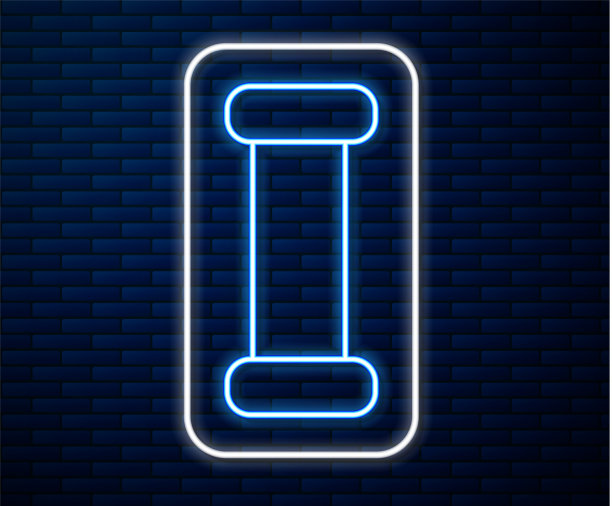 发光霓虹线工业金属管道图标图片下载