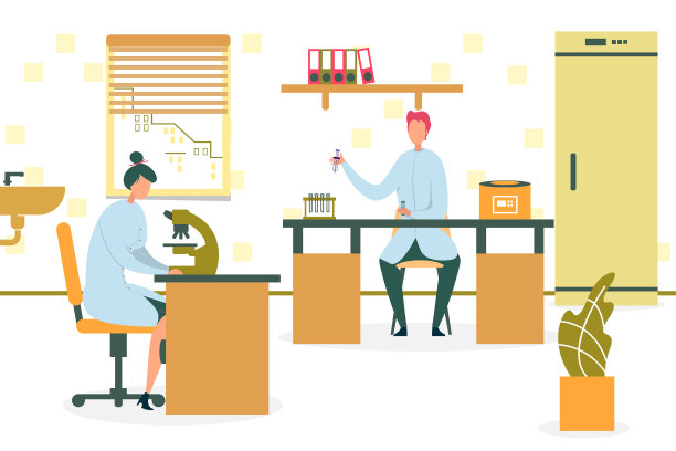 用显微镜做研究的医生图片下载