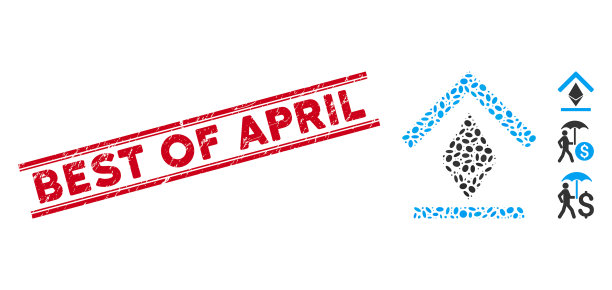 刻划最好的四月线印章与马赛克图片下载