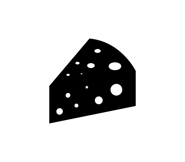 奶酪图标在白色的背景图片下载