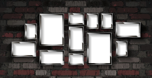 一套银色相框图片下载