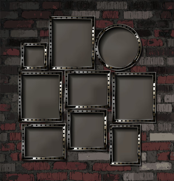 一套银色相框图片下载