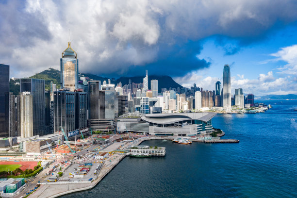 香港城市的无人机视图图片下载