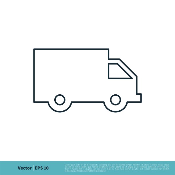 卡车图标矢量标志模板插图设计。向量EPS 10。图片下载