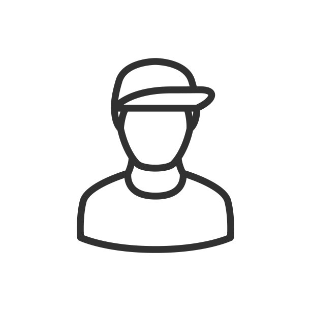 戴棒球帽的男人线性图标图片下载