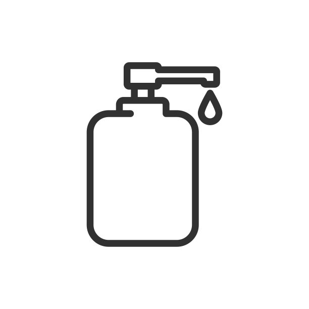 带分配器的奶油瓶线性图标图片下载