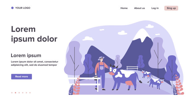 农民放牧牛图片下载