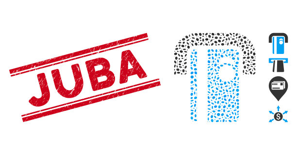 垃圾朱巴线密封与马赛克银行终端图片下载