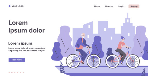 快乐的老年夫妇骑自行车图片下载