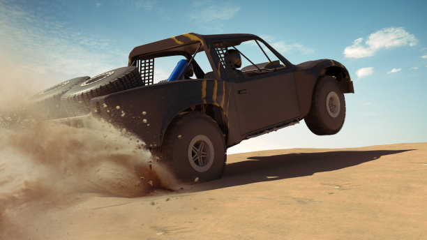 沙漠中的纪念品卡车。图片下载