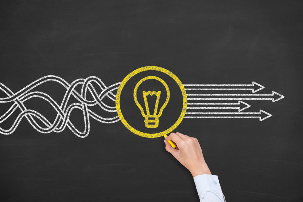 创新的想法解决概念在黑板上图片下载