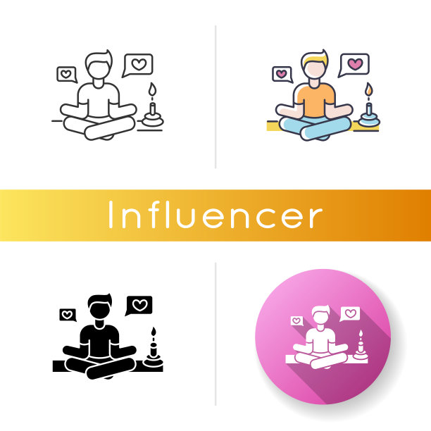 生活方式大师图标。做冥想姿势的人获得赞。和谐和减压。生活教练。禅宗和瑜伽。积极的态度。线性黑色和RGB颜色样式。孤立的矢量插图图片下载