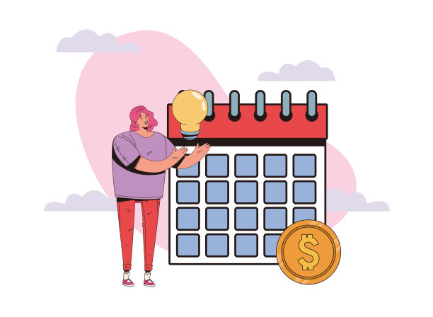 拥有金融商业偶像的年轻女性图片下载