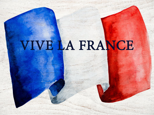 法国国旗。美丽的贺卡。近距离图片下载