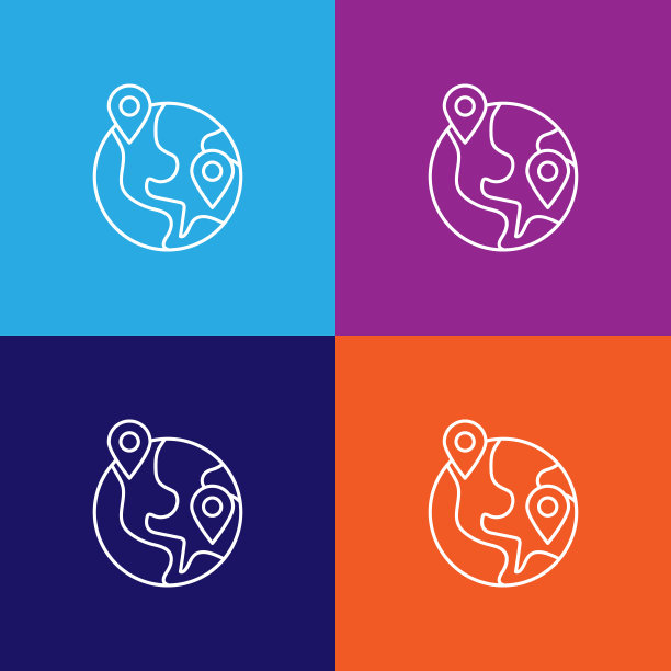 旅行地点轮廓图标。旅游插画图标元素。符号和符号可以用于网页，标志，手机应用程序，UI，用户体验图片下载