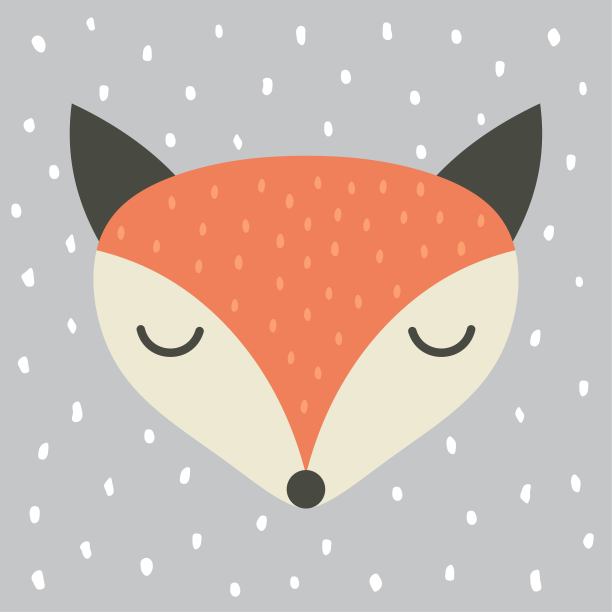 可爱狐狸卡通插画图片下载