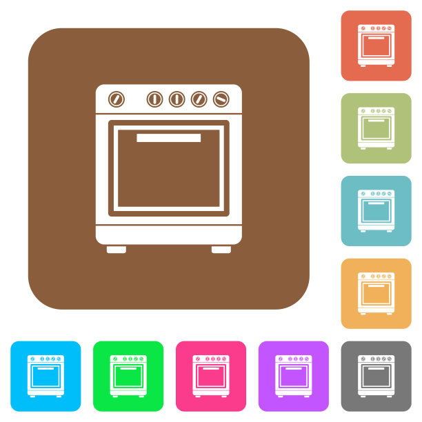 烤箱圆形方形图标图片下载