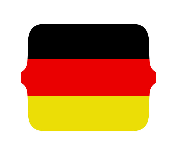 白色背景上的德国国旗图片下载