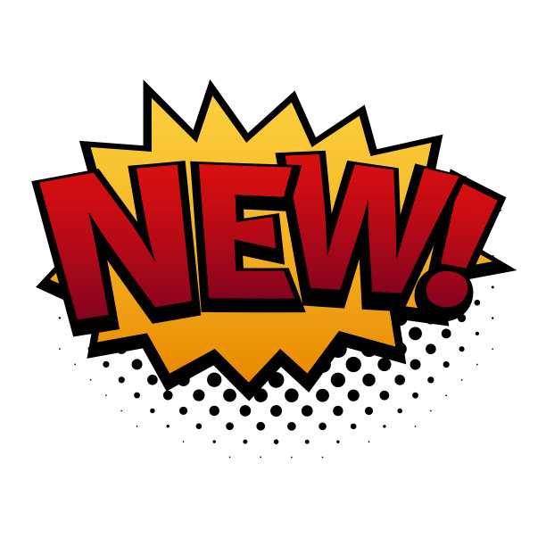 新漫画字体。喜剧演讲气泡与情感文本新。矢量明亮动态卡通插图在复古波普艺术风格孤立在白色背景。漫画文字音效图片下载