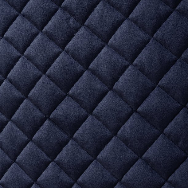 海军天鹅绒钻石绗缝床单织物纹理图片下载