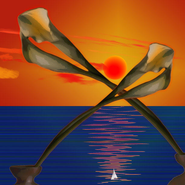 日落的花图片下载