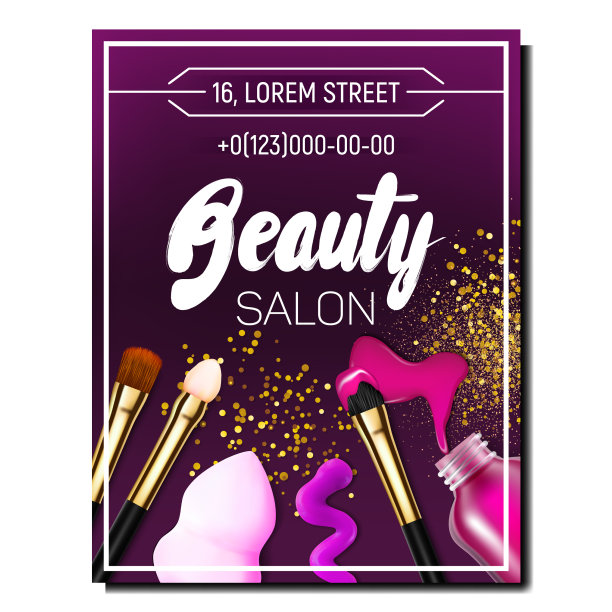 美容院配件广告海报图片下载