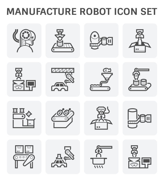 机器人生产图标图片下载