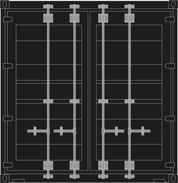 货运集装箱黑色图标图片下载