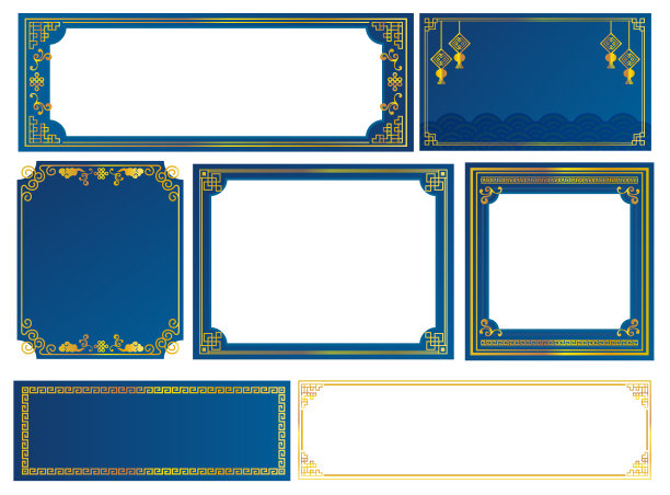 中国亚洲框装饰边框图片下载