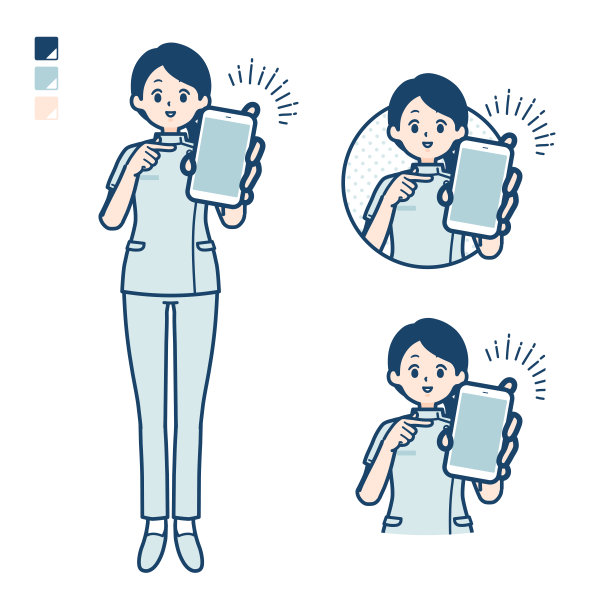 简单的护士woman_smartphone-show-screen图片下载