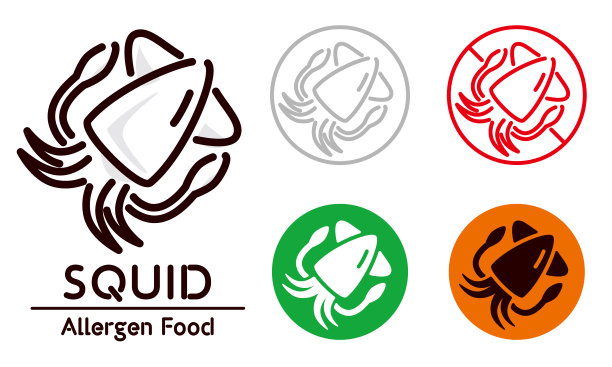 鱿鱼图标/食物过敏，过敏原图片下载