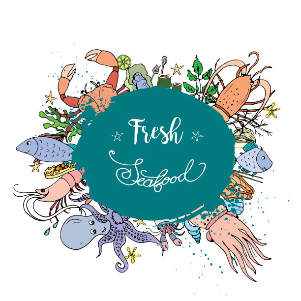 海鲜的背景图片下载