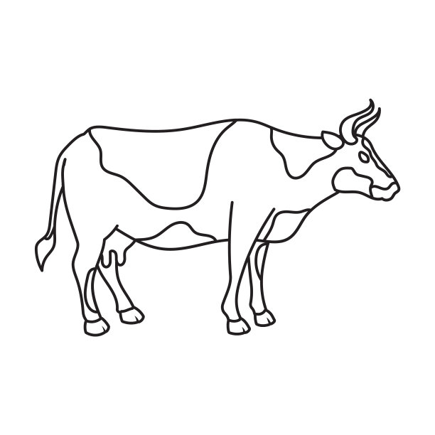 牛动物图标轮廓图标图片下载
