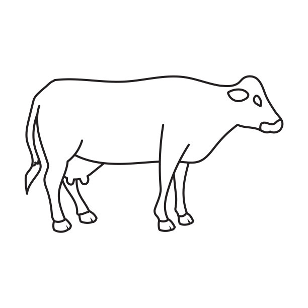 牛动物图标轮廓图标图片下载