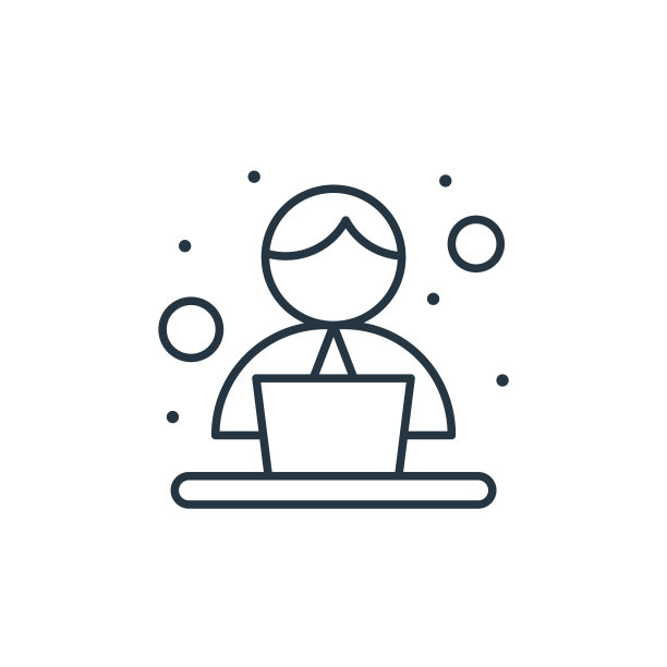 办公人员矢量图标。办公室职员可编辑的笔触。办公室职员线性符号，用于网络和移动应用程序，标志，印刷媒体。细线说明。矢量孤立轮廓绘制。图片下载