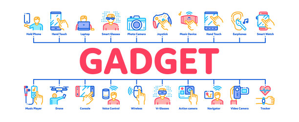 小工具和设备最小的信息图表横幅图片下载