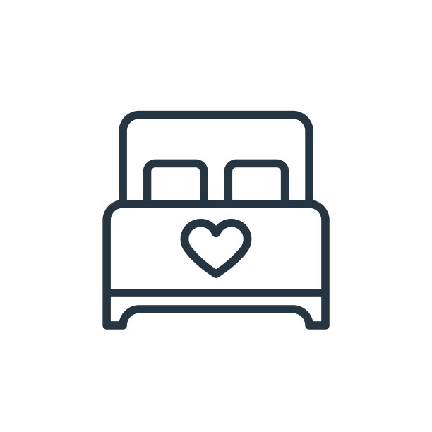 床上矢量图标。床可编辑的中风。床线性符号，用于网络和移动应用程序，标志，印刷媒体。细线说明。矢量孤立轮廓绘制。图片下载