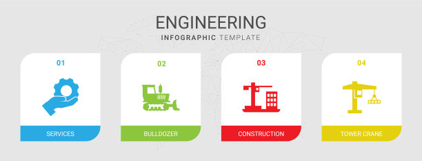 4个工程填充图标设置隔离图片下载