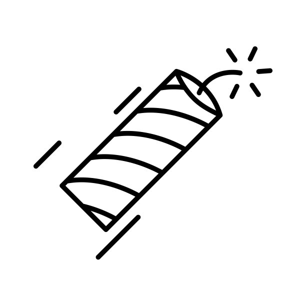 Boom Line Icon Vector插图孤立在白色背景上。图片下载